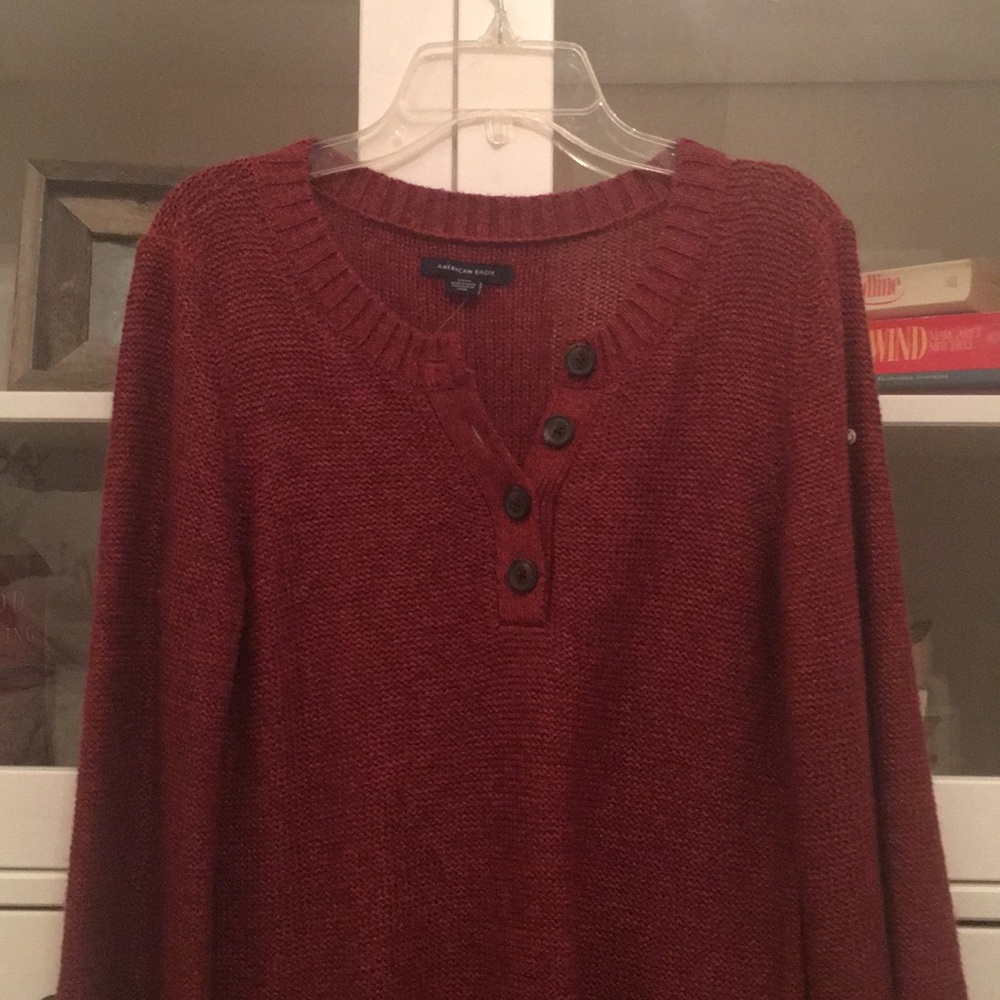 Red American eagle henley dress